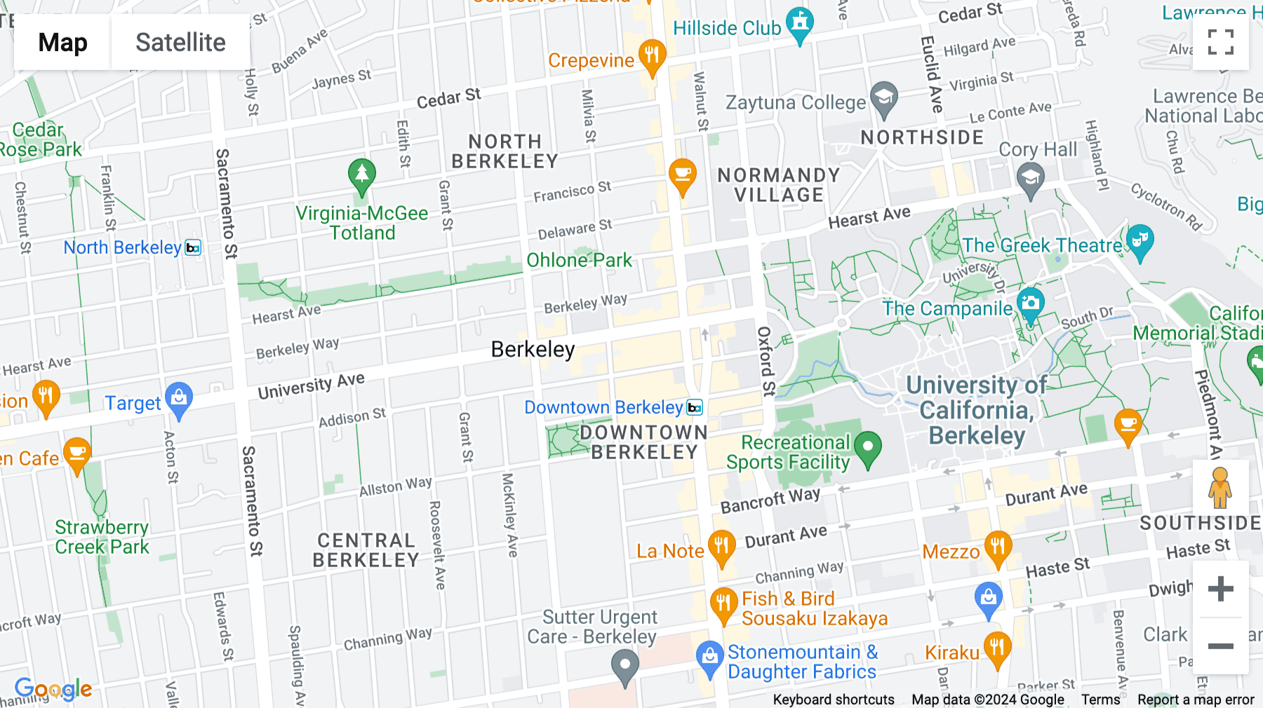 Click for interative map of 2001 Addison Street, Suite 300, Downtown Berkeley, Berkeley