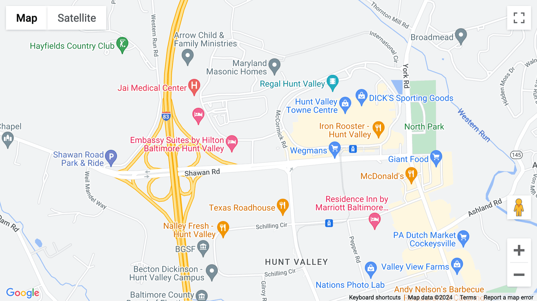 Click for interative map of 201 International Circle, Suite 230, Hunt Valley