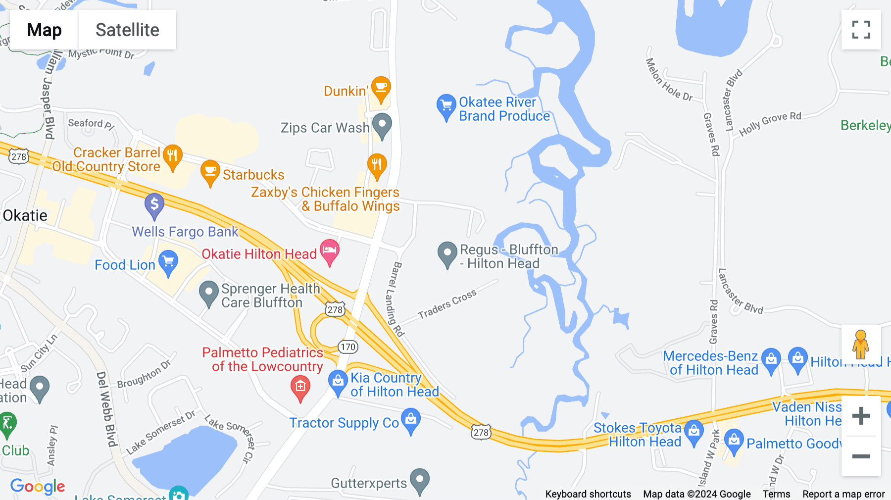 Click for interative map of 110 Traders Cross, 1st Floor, Hilton Head centre, Bluffton