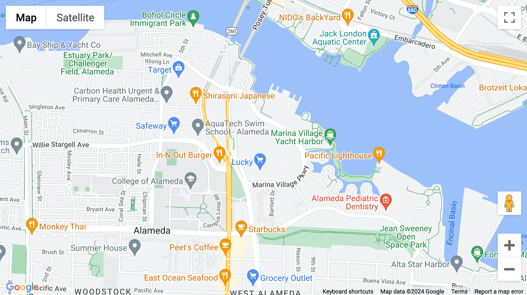 Click for interative map of 1101 Marina Village, Suite 201, Alameda