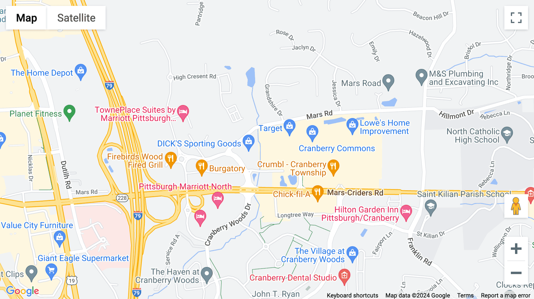 Click for interative map of 2009 Mackenzie Way, Suite 100, Cranberry Crossroads Centre, Cranberry Township