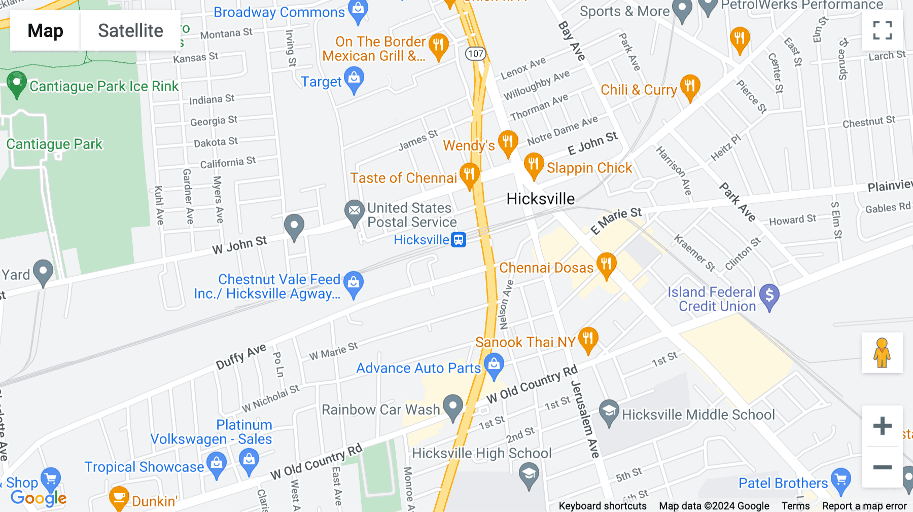 Click for interative map of 100 Duffy Avenue, 5th Floor, Suite 510, Hicksville