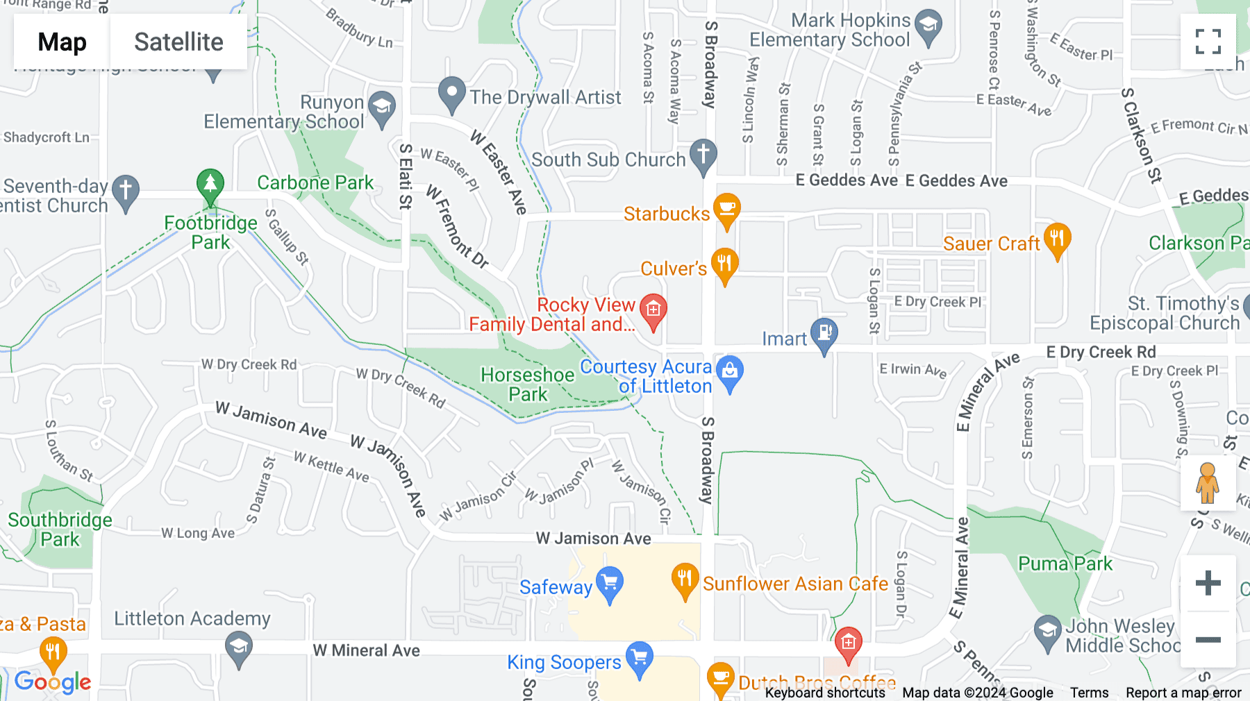 Click for interative map of 26 West Dry Creek Circle, Suite 600, Kellogg Building, Littleton