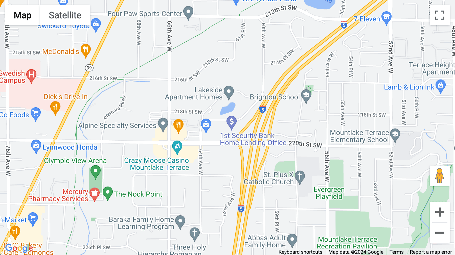 Click for interative map of 6100 219th Street Southwest, Suites 460-480, Redstone Corporate Centre, Mountlake Terrace