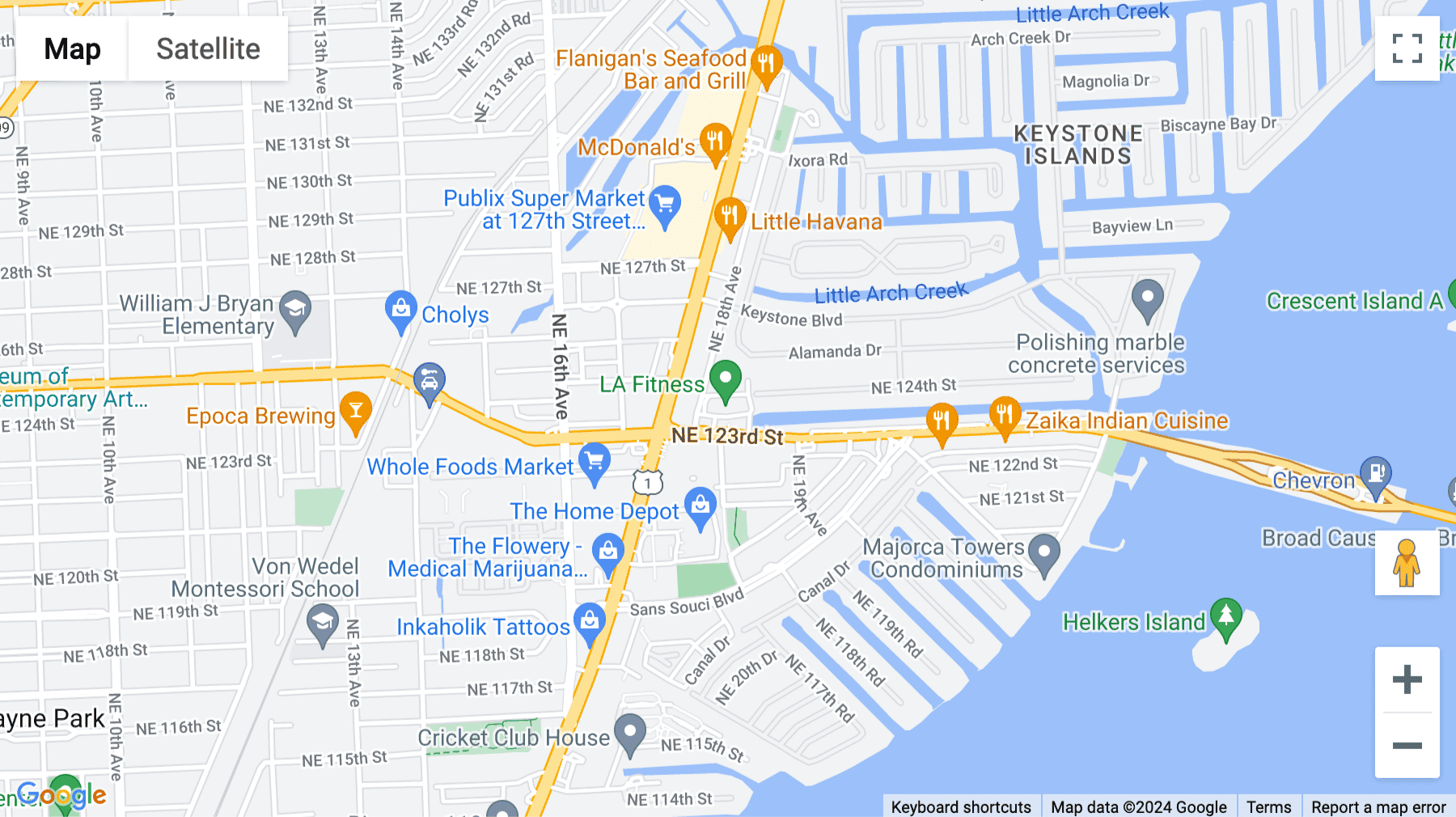 Click for interative map of 1801 Northeast 123rd Street, Causeway Square Business Centre, North Miami