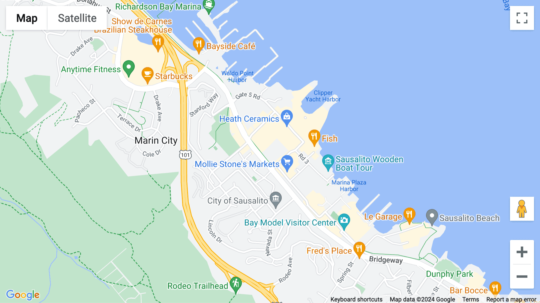 Click for interative map of 1 Harbor Drive, 300, Harbor Drive Executive Park, Sausalito