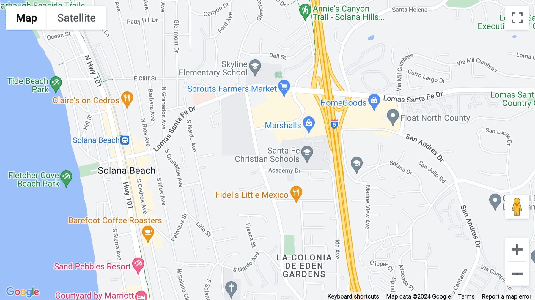 Click for interative map of 440 Stevens Avenue, 200/250/280, Solana Beach