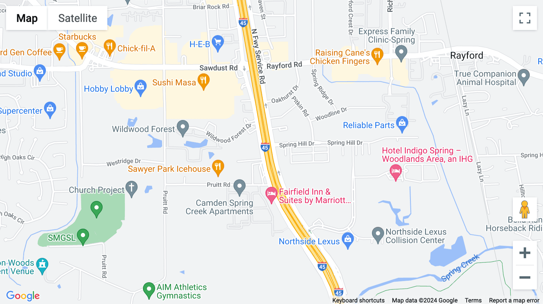 Click for interative map of 24624 Interstate 45 North, Suite 200, Springwoods, Spring