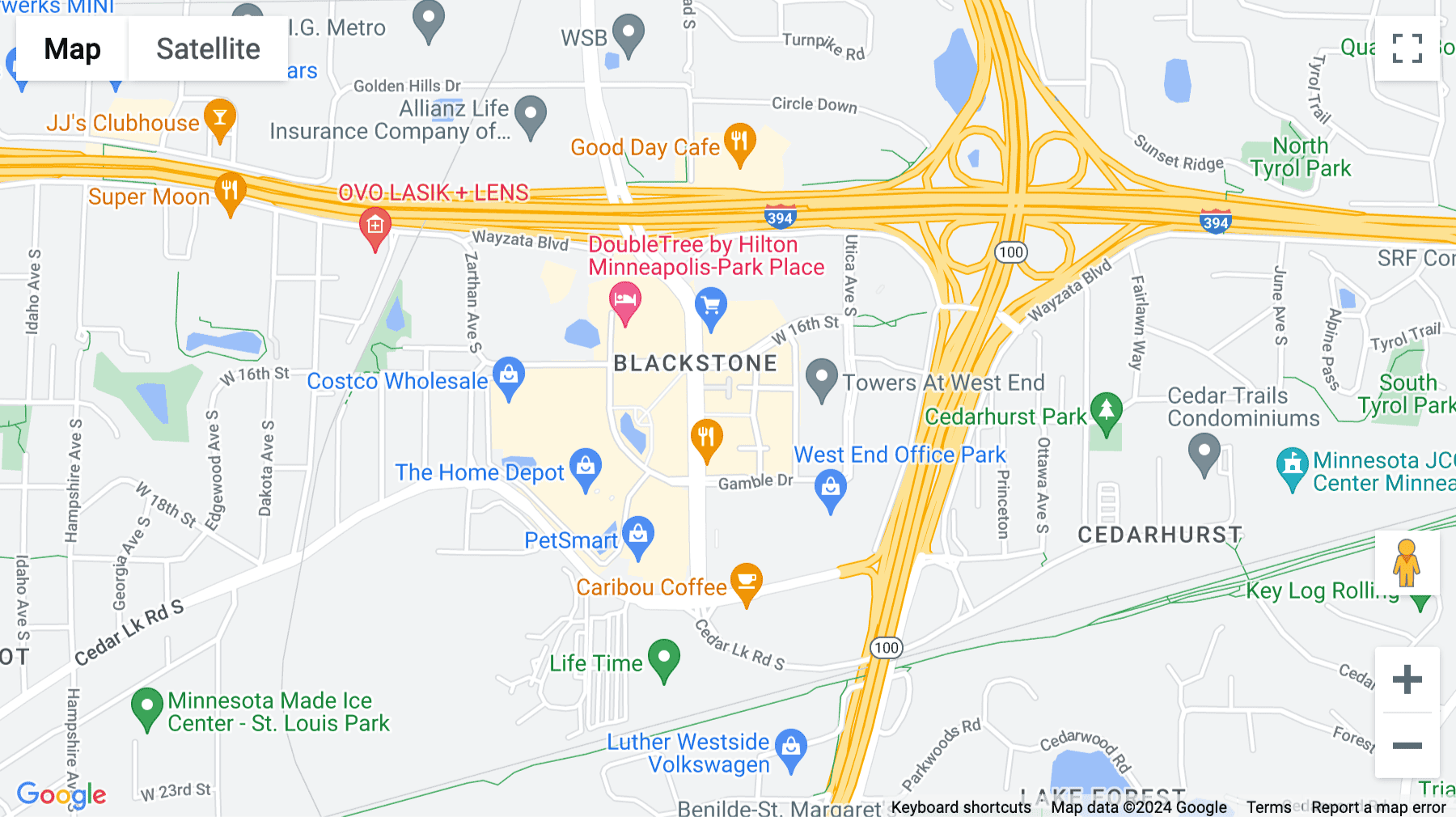 Click for interative map of 1650 West End Boulevard, Suite 250, Bldg 23, St Louis Park