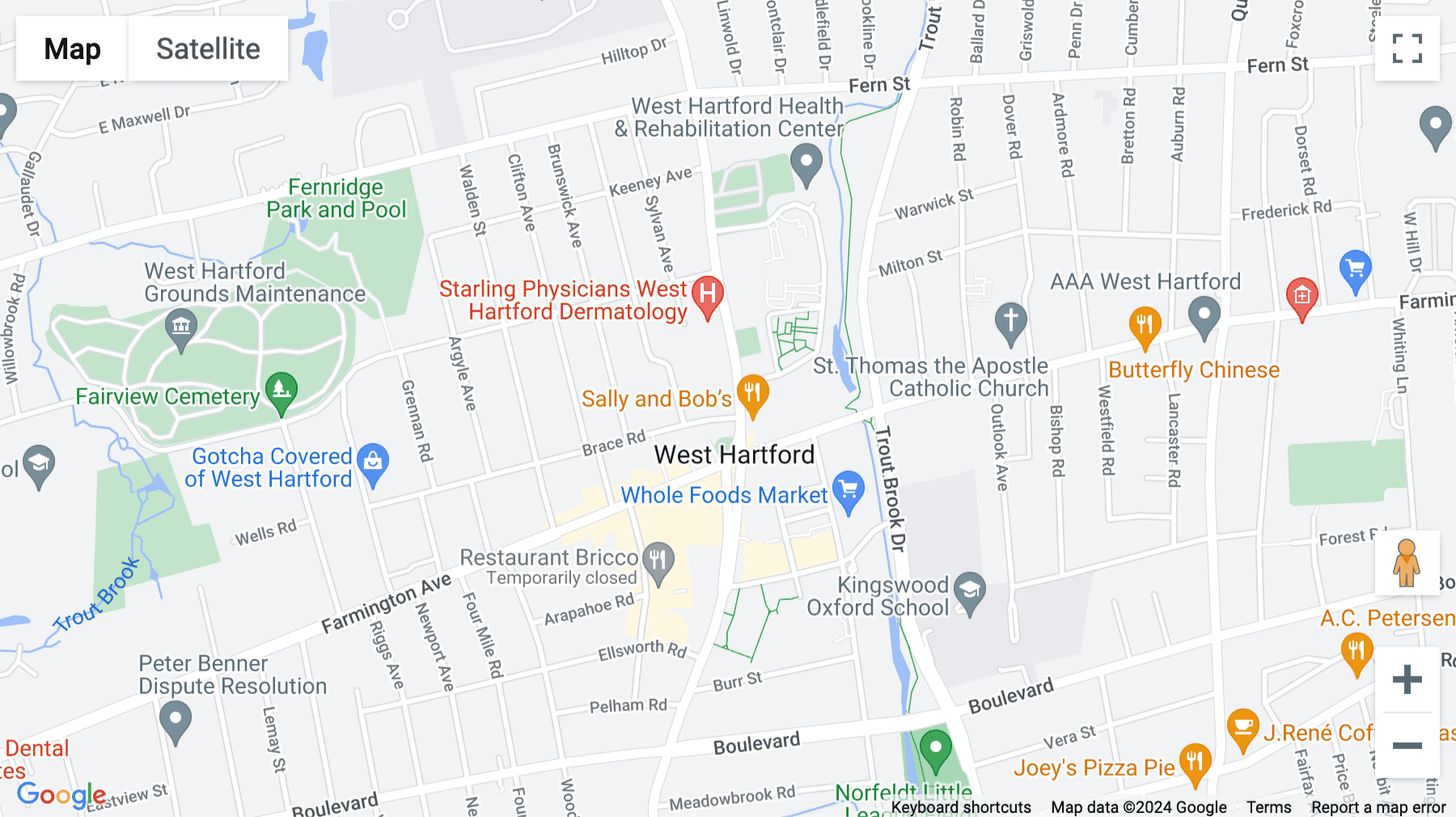 Click for interative map of 15 North Main Street, Suite 100, Main Street Business Centre, West Hartford