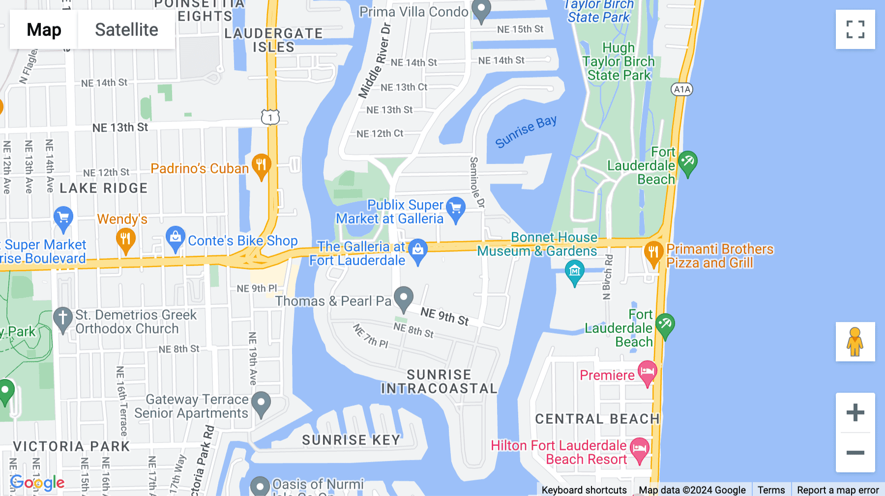 Click for interative map of 2598 East Sunrise Boulevard, Suite 210A, Galleria, Fort Lauderdale
