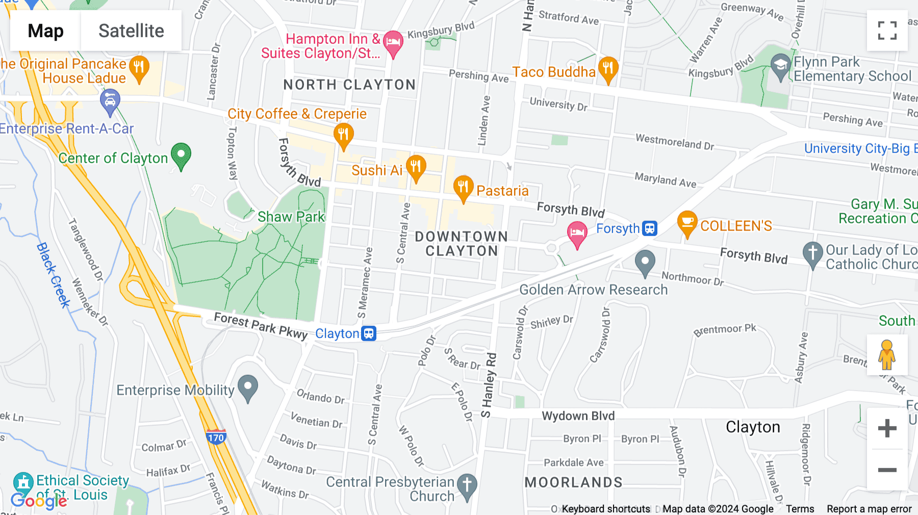 Click for interative map of 7777 Bonhomme Avenue, Suite 1800, Sevens Building, Clayton
