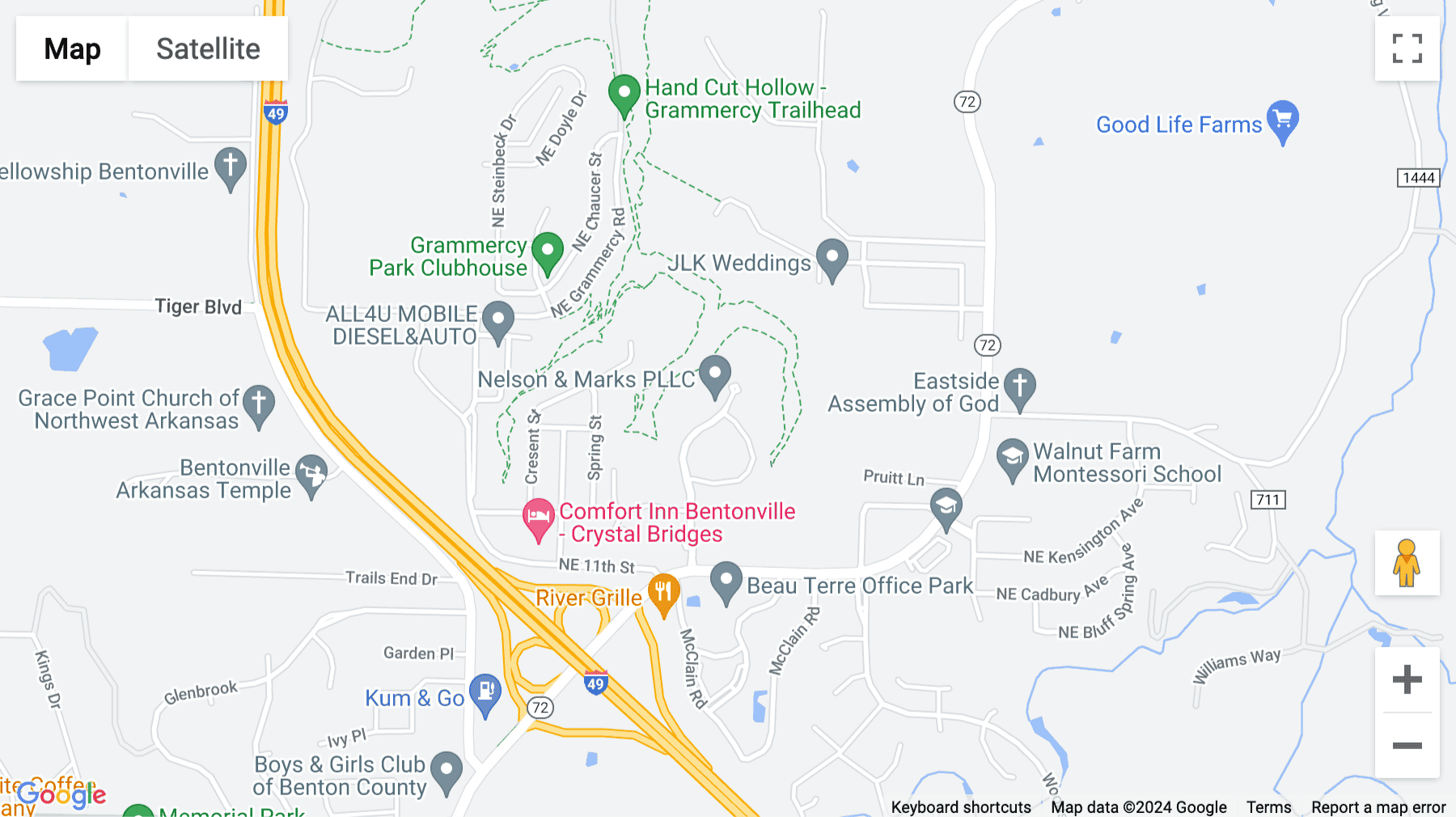 Click for interative map of 1202 North East McClain Road, Building 7, Beau Terre, Bentonville