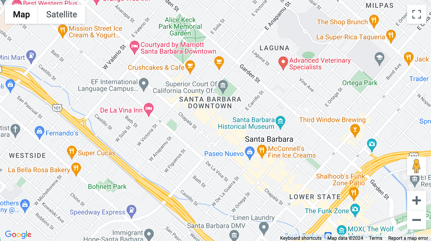 Click for interative map of 7 West Figueroa Street, Suites 200 & 300, Santa Barbara