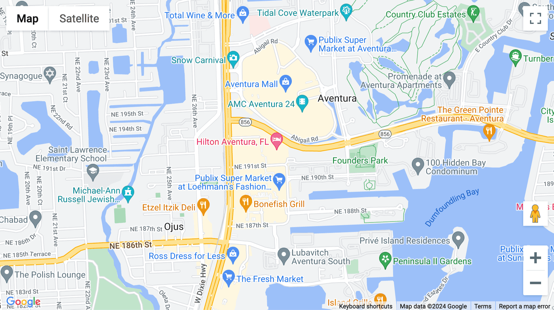 Click for interative map of 2875 NE 191 Street, 5th Floor, Florida, Aventura, Turnberry Plaza, Aventura
