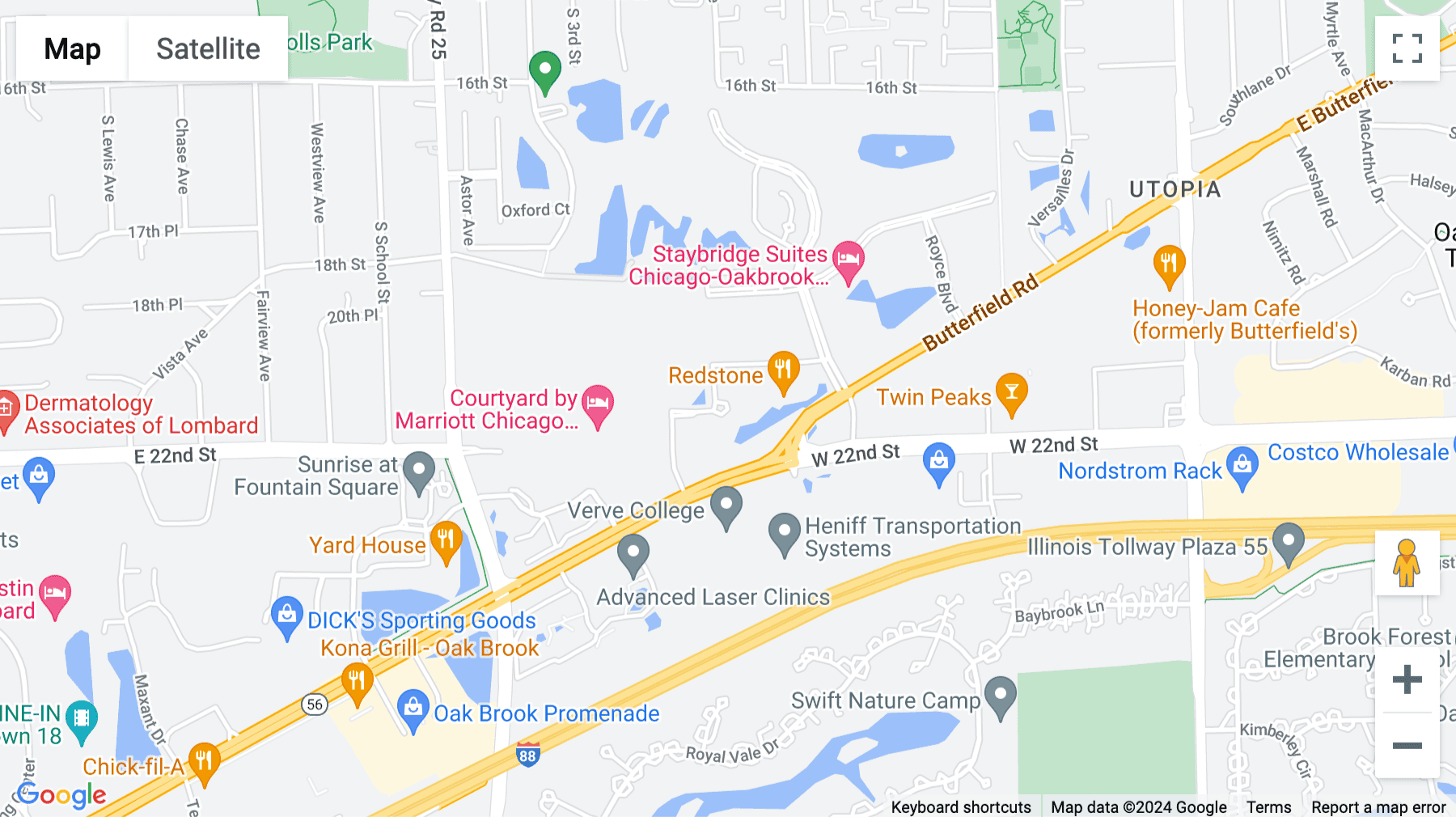 Click for interative map of 18W140 Butterfield Road, 15th Floor, One Lincoln Centre, Oak Brook