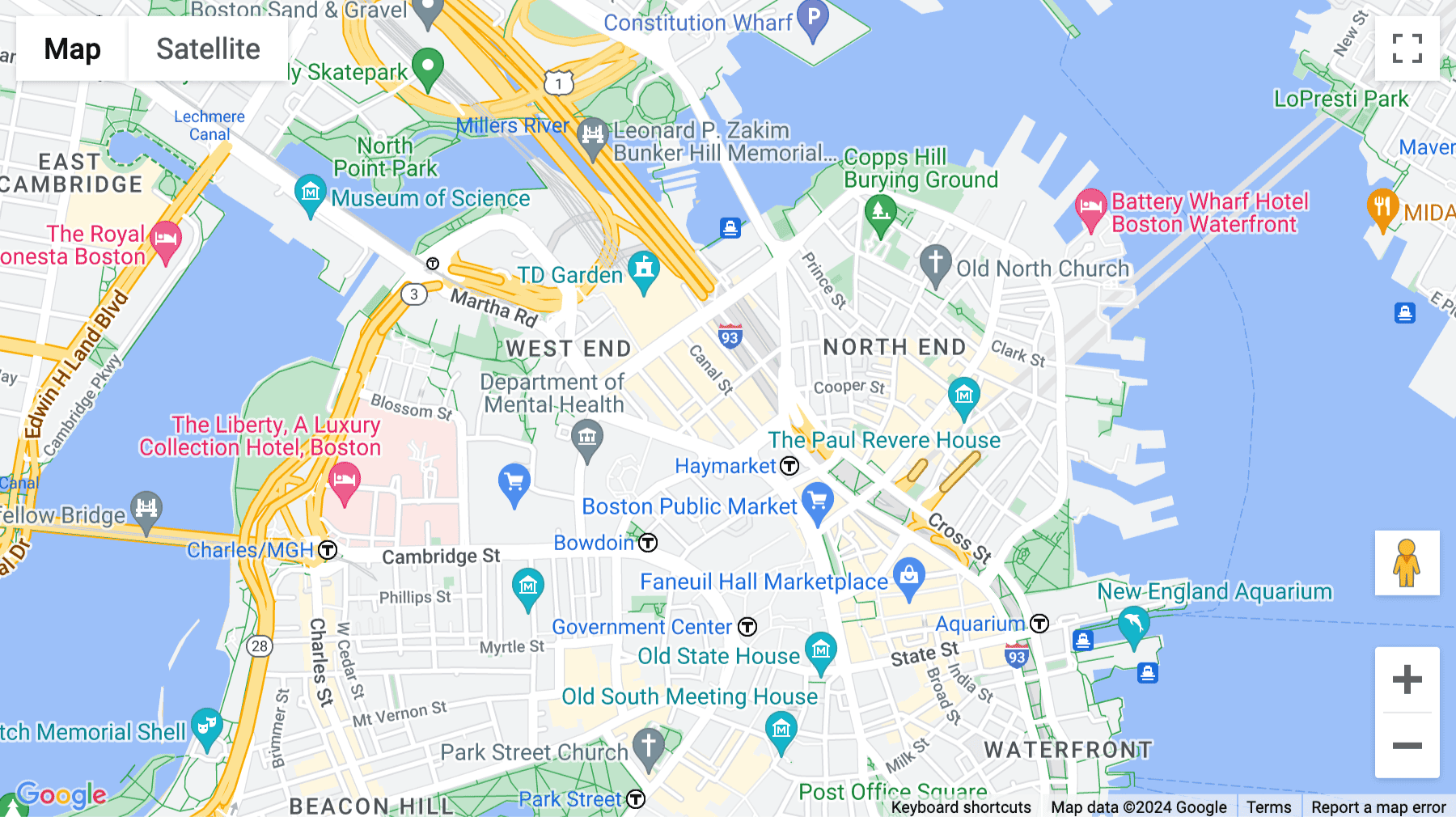 Click for interative map of 90 Canal Street, 4th Floor, Canal Street, North Station, Boston