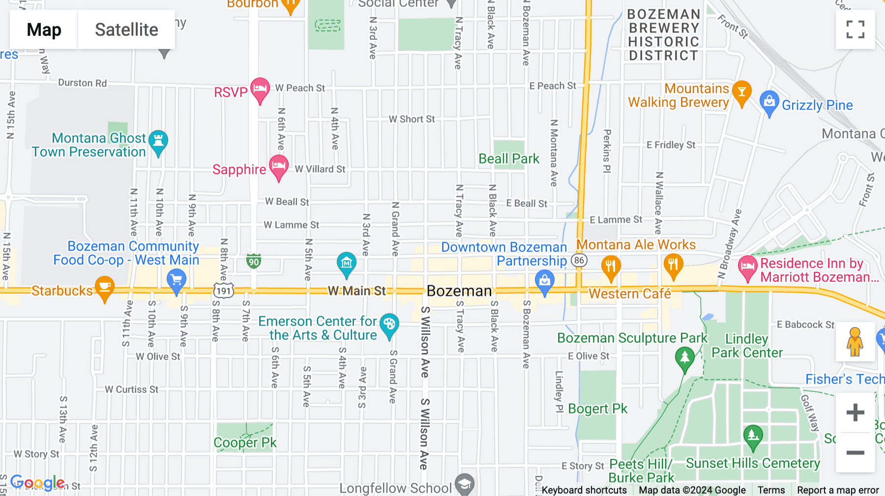 Click for interative map of 5 Mendenhall Street, Suite 200, Downtown Bozeman, Bozeman