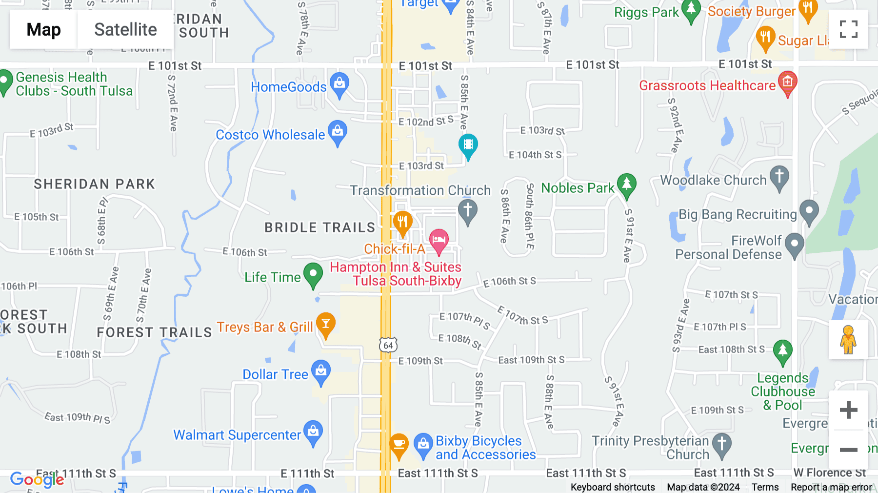 Click for interative map of 8211 East Regal Place, Suite 100, 103, Oklahoma, Tulsa, PostRock, Tulsa