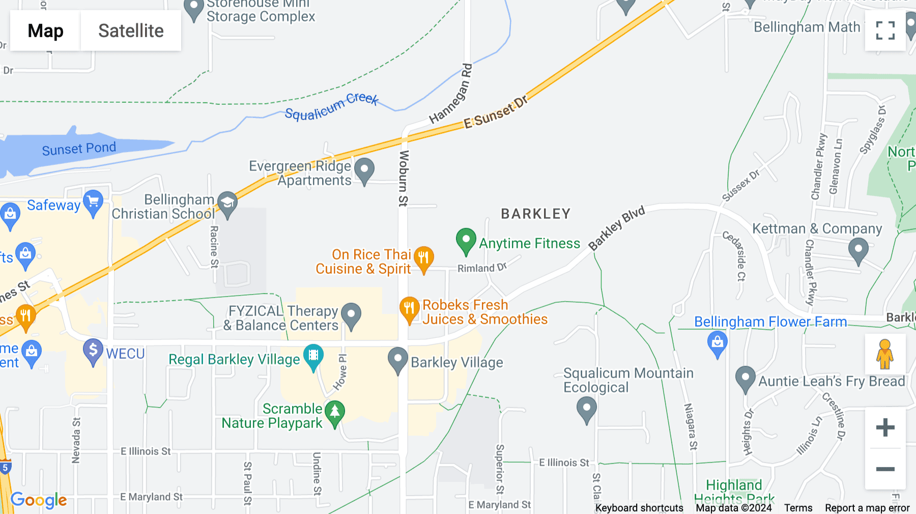 Click for interative map of 2219 Rimland Drive, Suite 301, Barkley Village, Bellingham