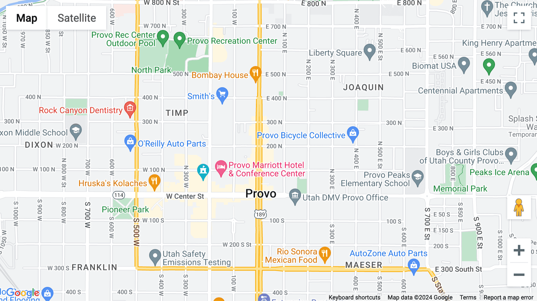 Click for interative map of 180 North University Avenue, Suite 270, Provo