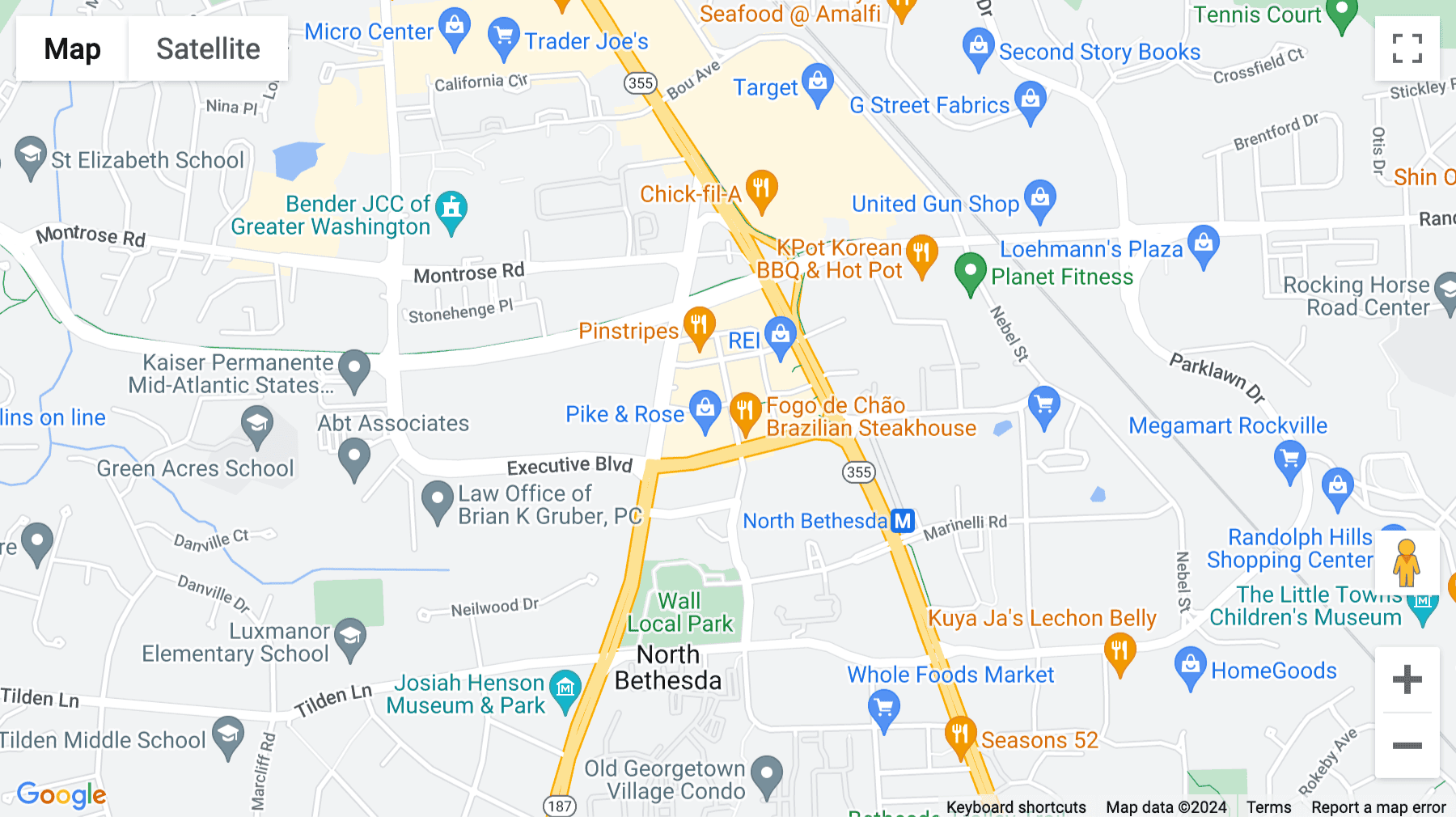 Click for interative map of 11810 Grand Park Avenue, Pike & Rose, Bethesda