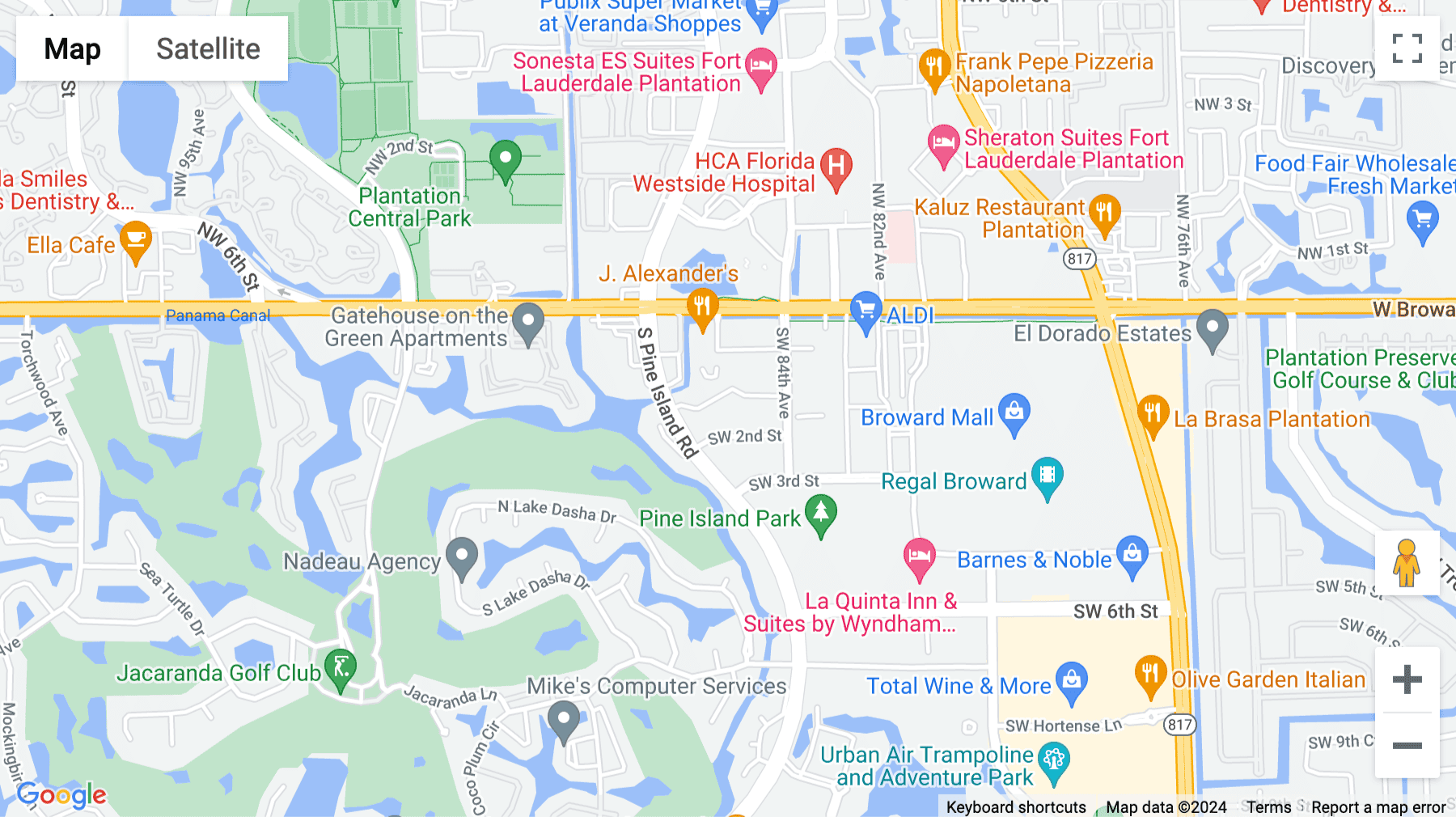 Click for interative map of 150 S. Pine Island Road, Suite 300, Plantation