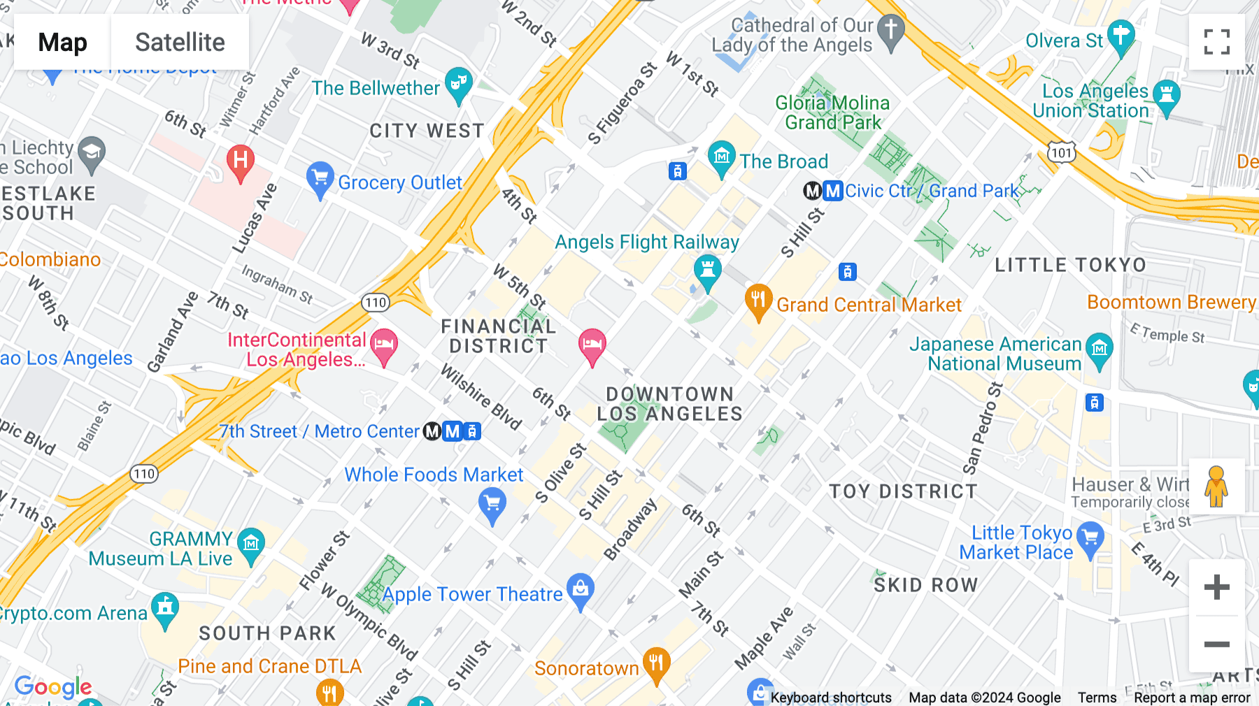 Click for interative map of 555 West 5th Street, Gas Tower, Los Angeles