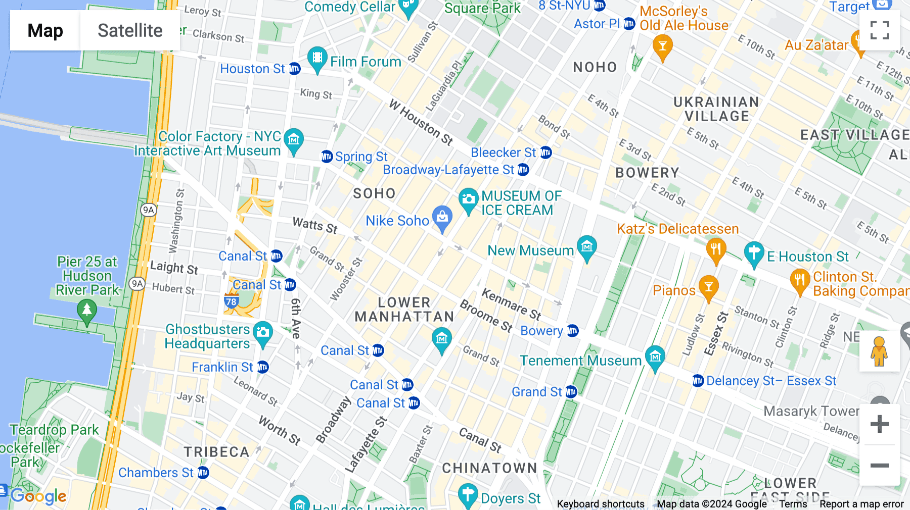 Click for interative map of 524 Broadway, 7th Floor, WeWork 524 Broadway, New York