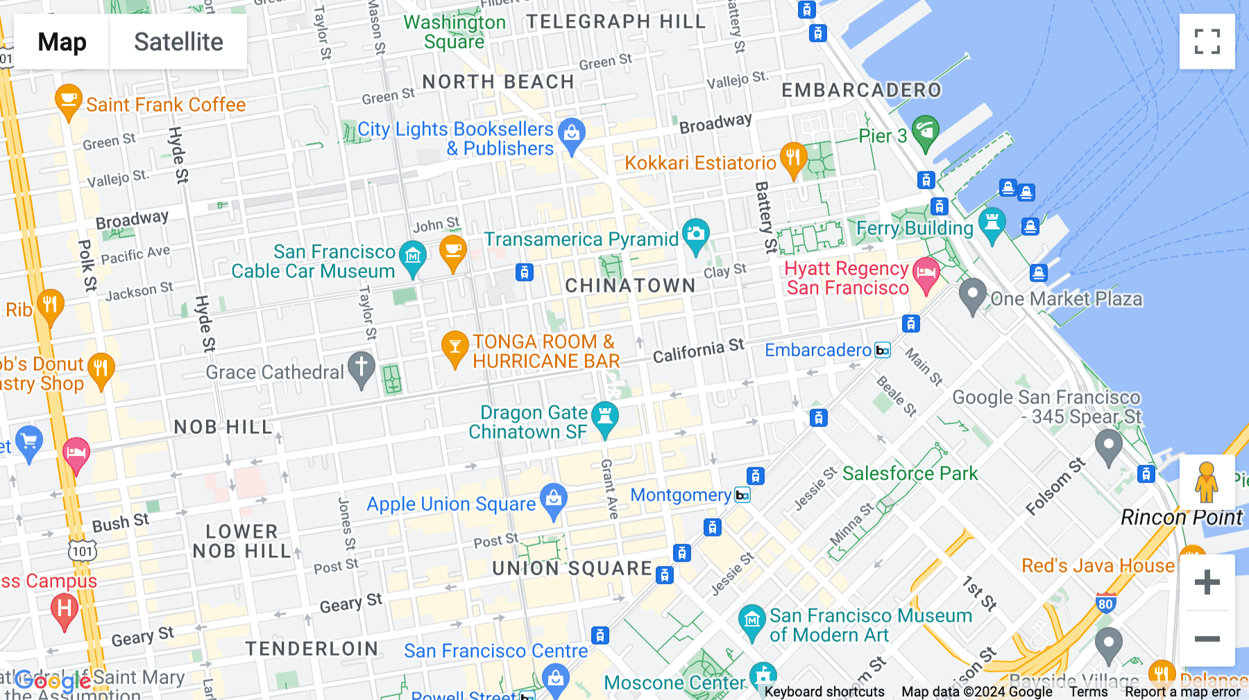 Click for interative map of 600 California Street, San Francisco