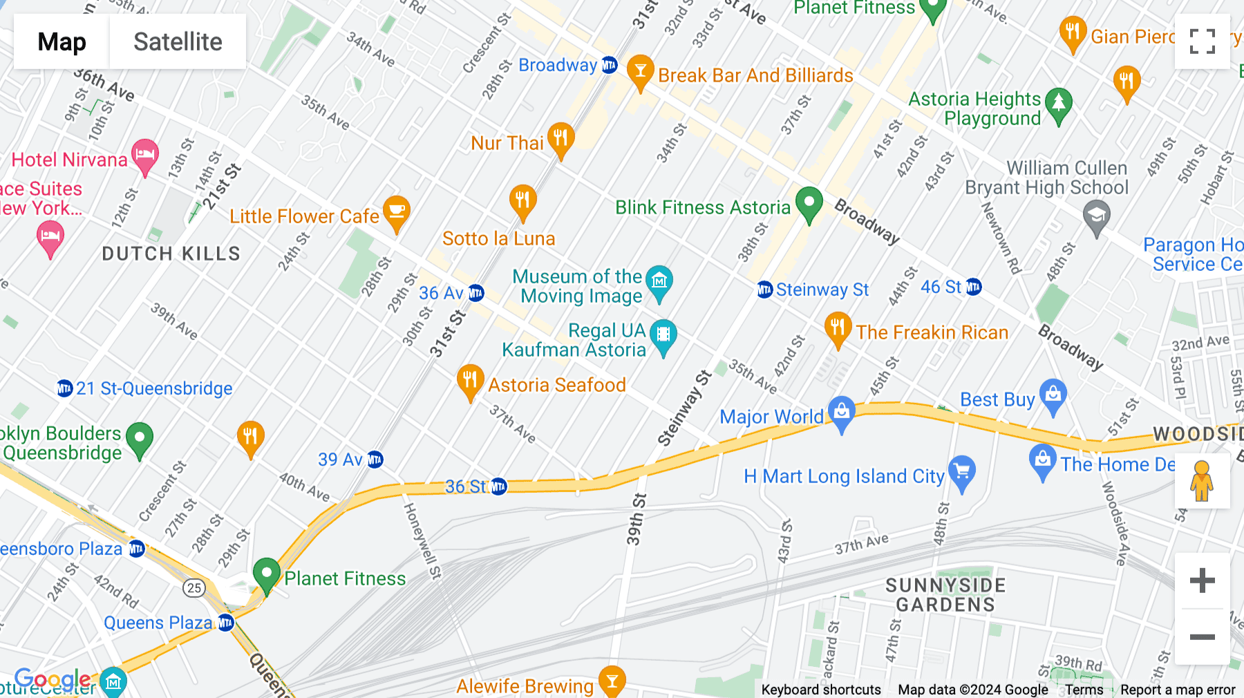 Click for interative map of 3537 36th Street, Astoria, Studio Square, New York