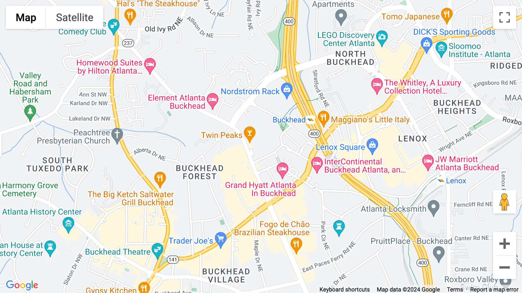 Click for interative map of 3340 Peachtree Road NE, ,No. 1010, Atlanta