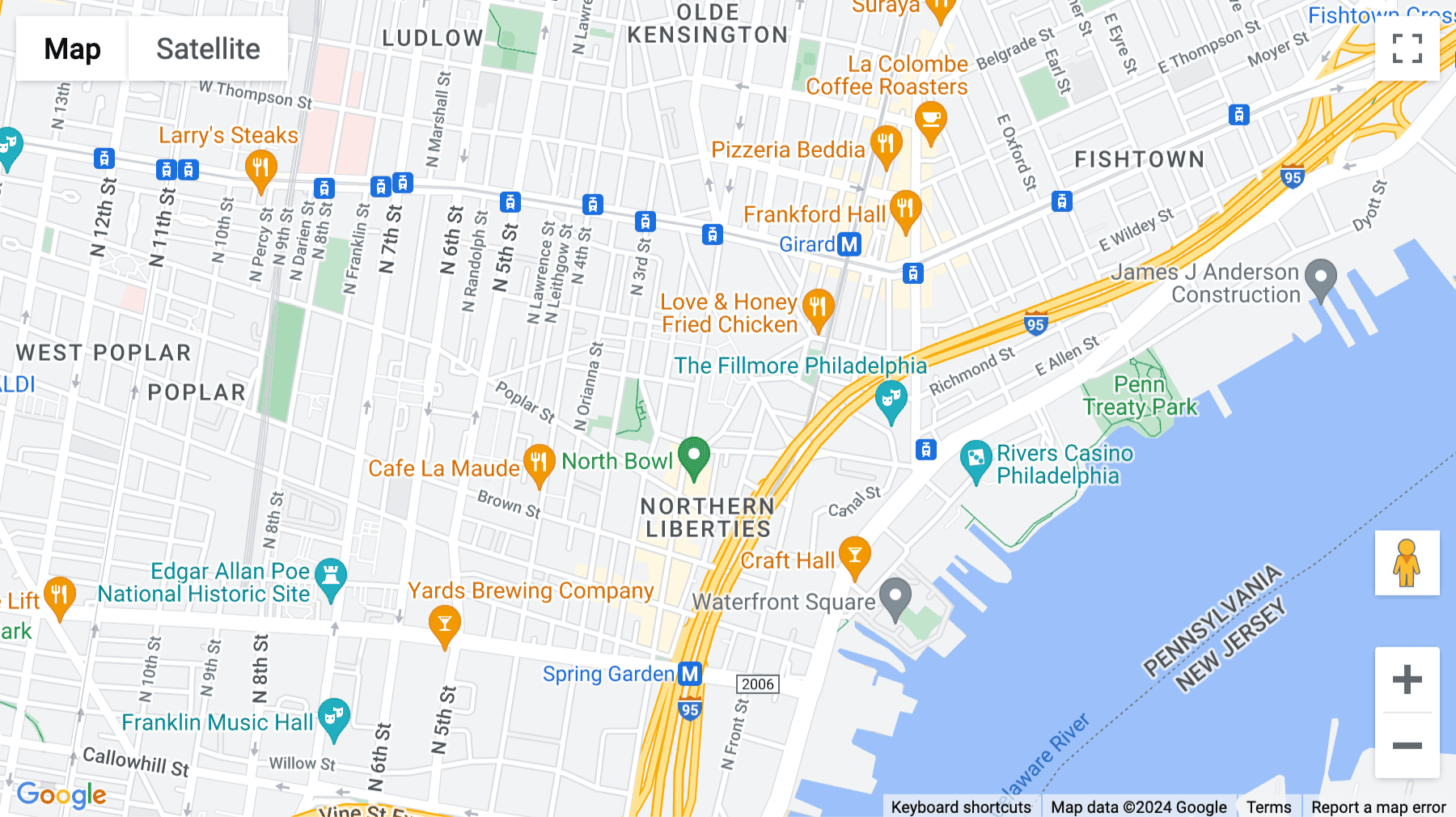 Click for interative map of 1010 North Hancock Street, Philadelphia