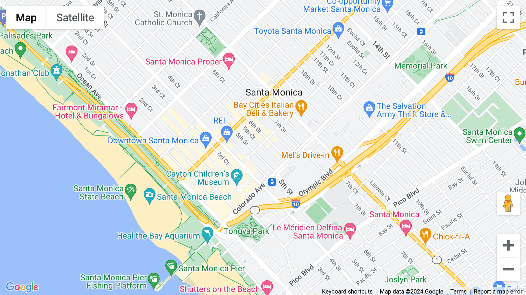 Click for interative map of 520 Broadway, Santa Monica