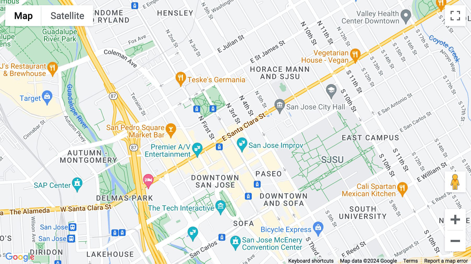 Click for interative map of 75 E Santa Clara St, San Jose (California)