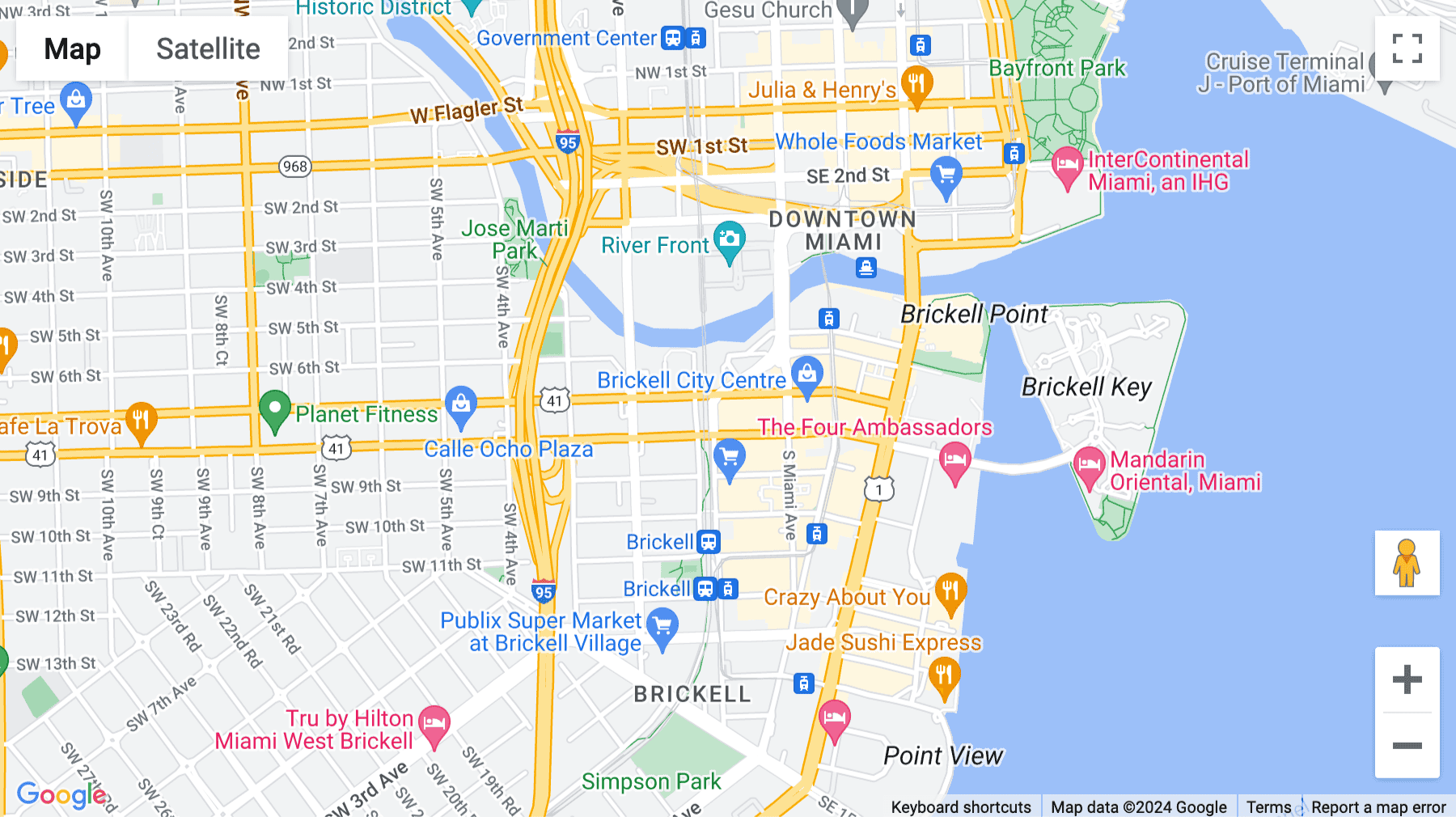 Click for interative map of Brickell City Centre, 78 SW 7th Street, Miami