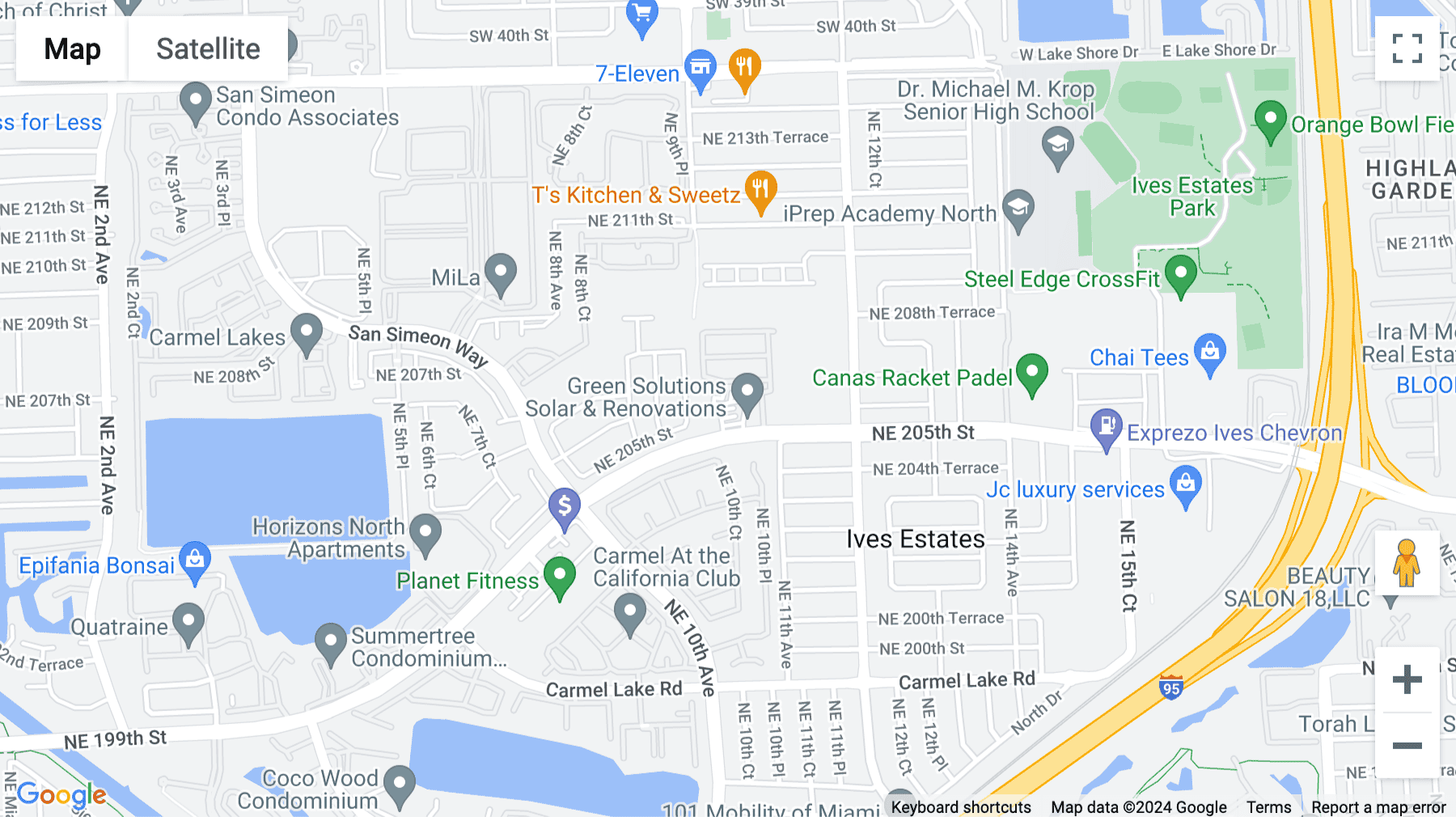 Click for interative map of 1021 Ives Dairy Road, Building 3, Suite 115, Miami