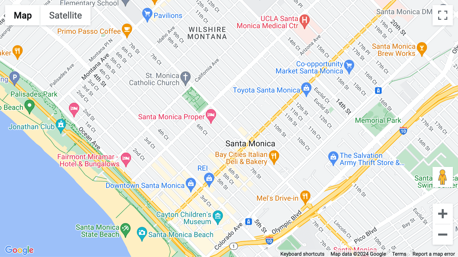 Click for interative map of 730 Arizona Avenue, California, Los Angeles, Spaces Santa Monica, Silicon Beach, Santa Monica
