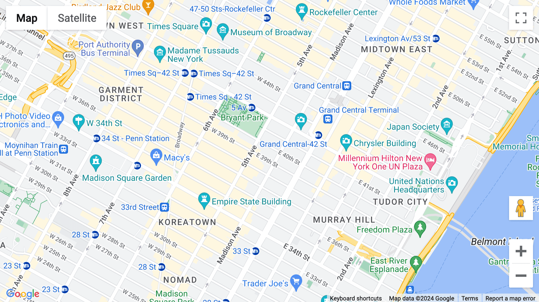 Click for interative map of 16 East 40th Street, Suite 804, New York