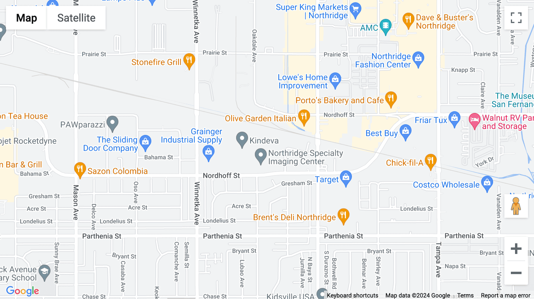 Click for interative map of 19849 Nordhoff Street, Los Angeles