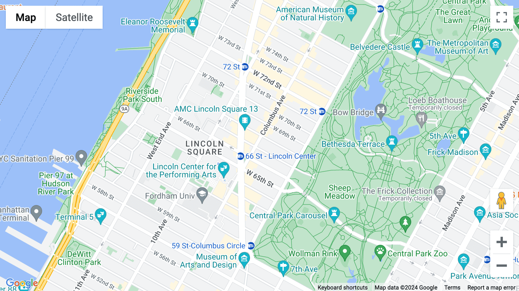 Click for interative map of 157 Columbus Avenue, 4th floor, New York, NY, New York