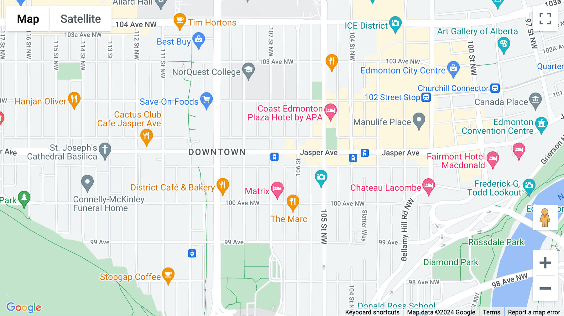 Click for interative map of 10665 Jasper Avenue, 14th Floor, First Edmonton Place, Edmonton