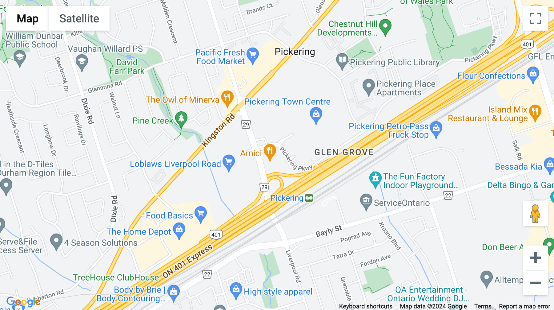 Click for interative map of 1315 Pickering Parkway, Suite 300, Picore Centre I, Pickering