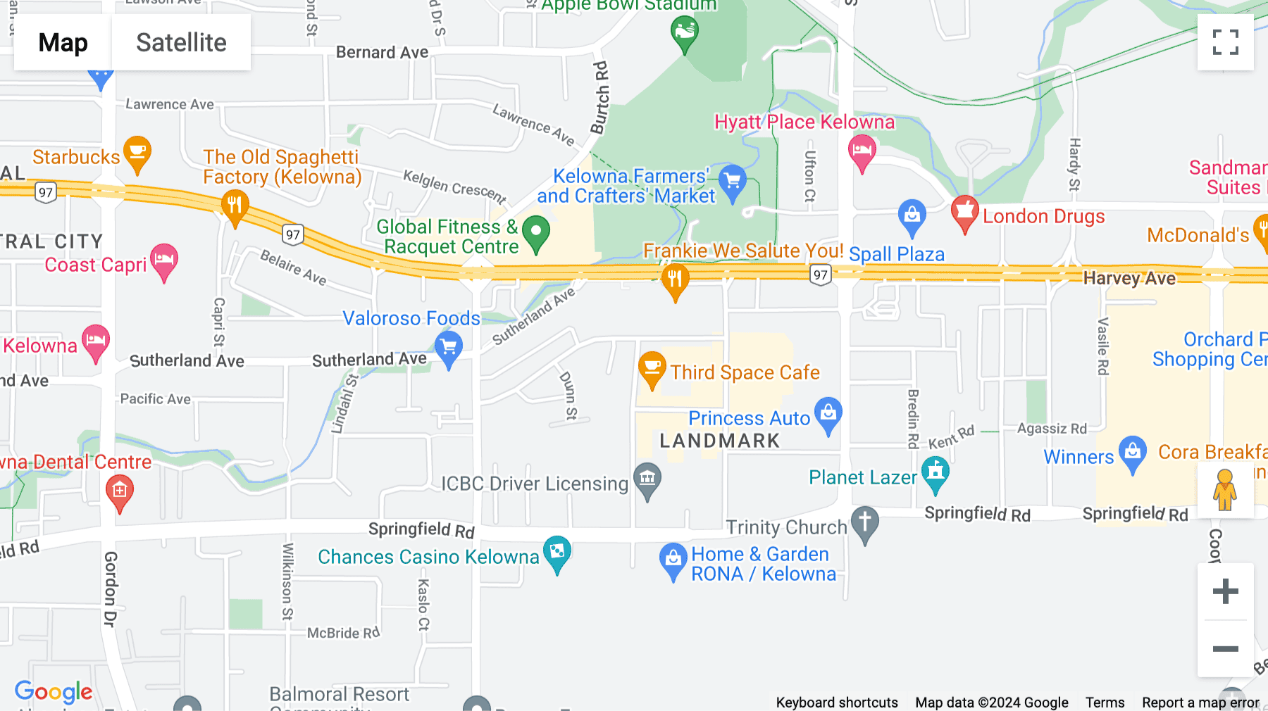 Click for interative map of 1631 Dickson Avenue, Suite 1100, Landmark, Kelowna