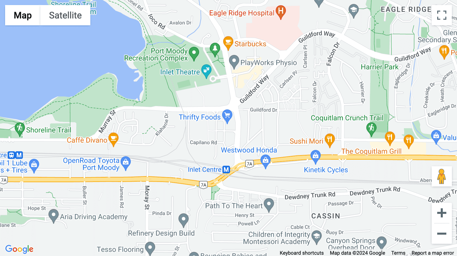 Click for interative map of 220 Brew Street, Suite 301, Port Moody