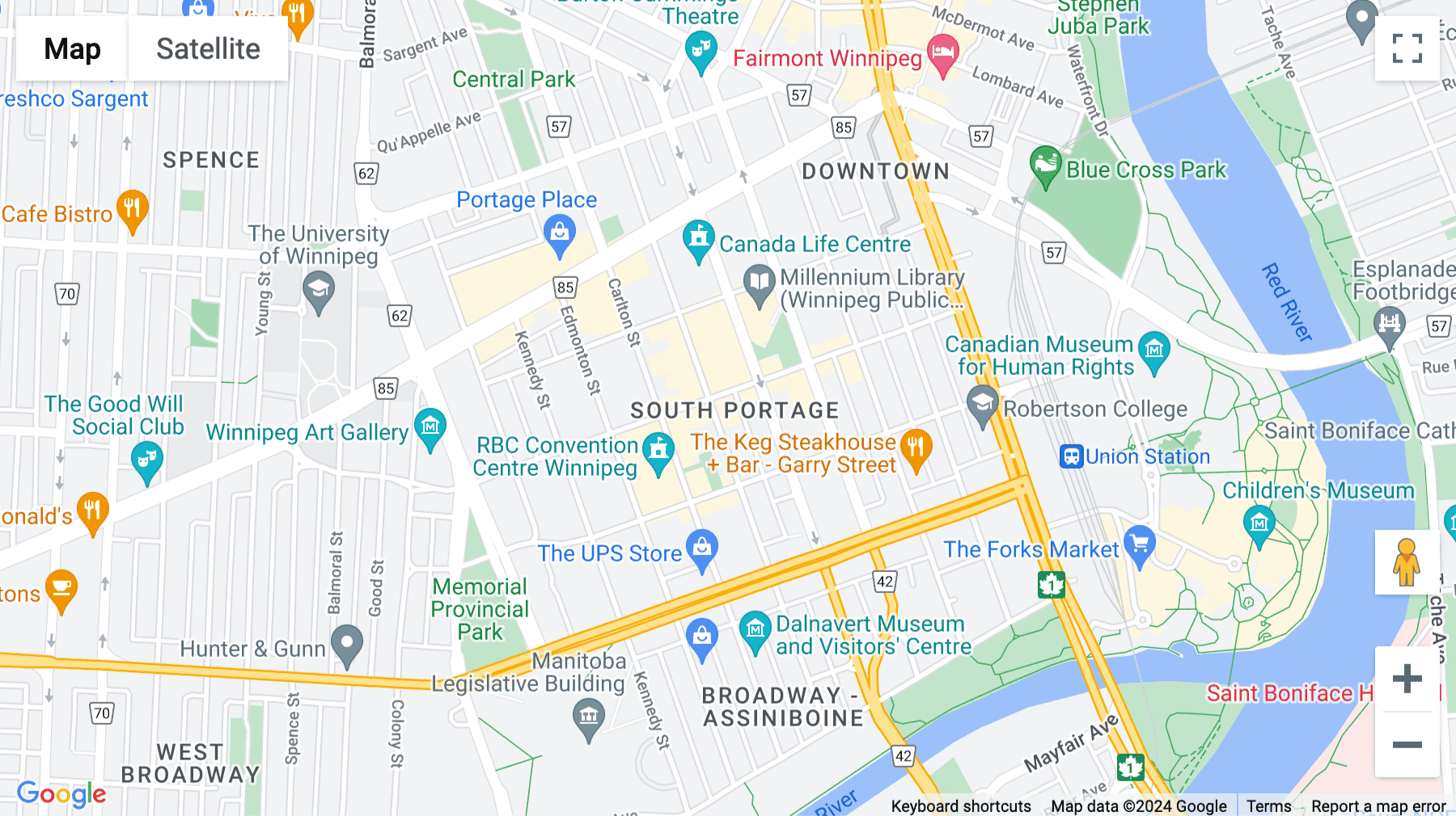 Click for interative map of 330 St. Mary Avenue, Suite 300, Winnipeg