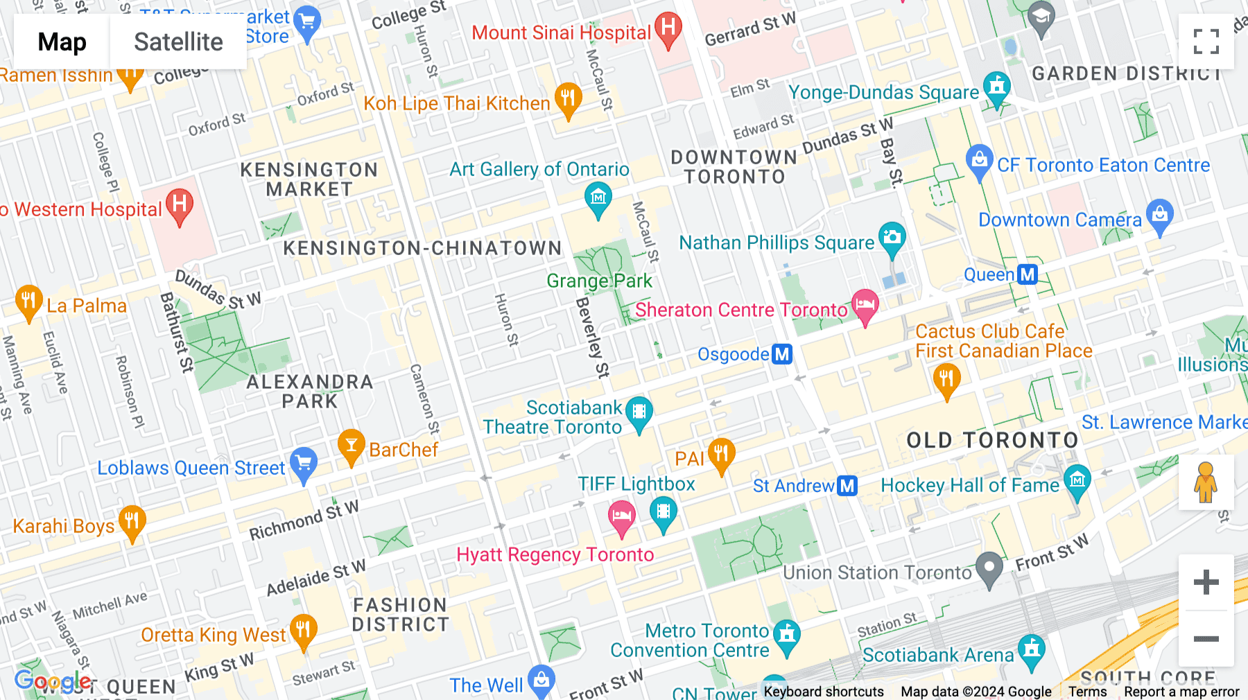 Click for interative map of 180 John Street, Spaces Toronto, Queen West, Toronto