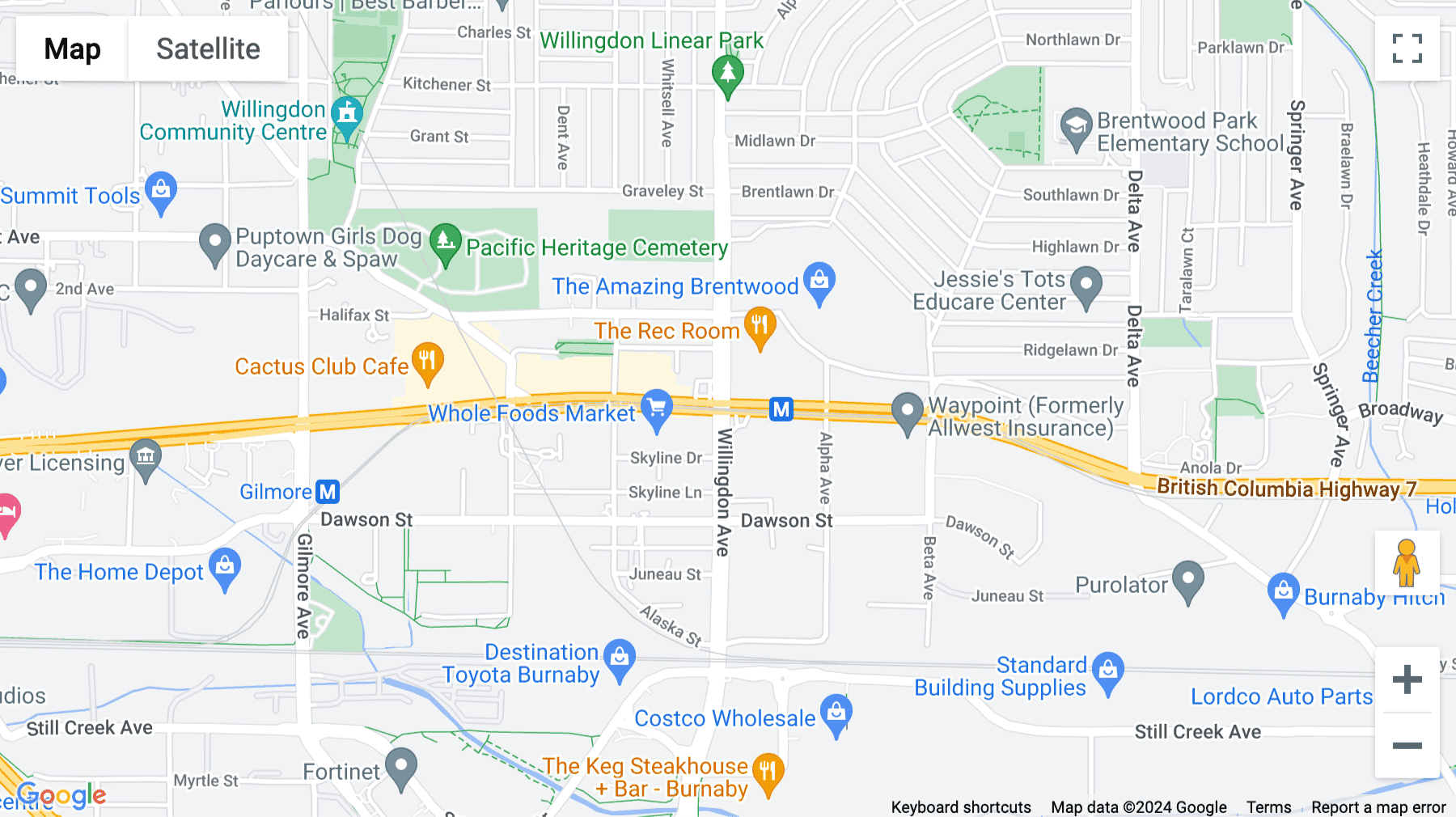 Click for interative map of 2025 Willingdon Avenue, Unit 9000, Solo District, Burnaby
