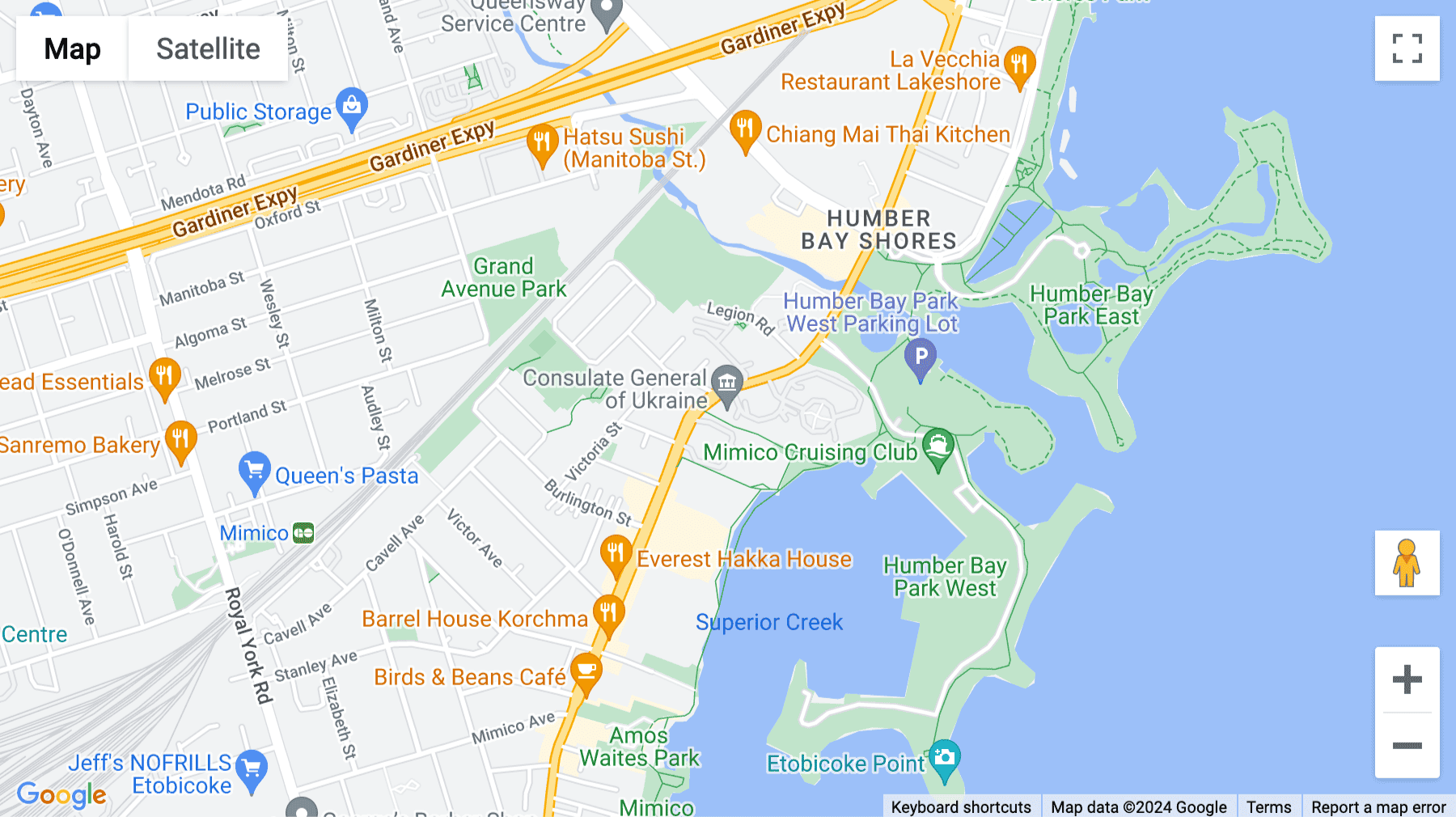 Click for interative map of 2275 Lake Shore Blvd. W, Toronto