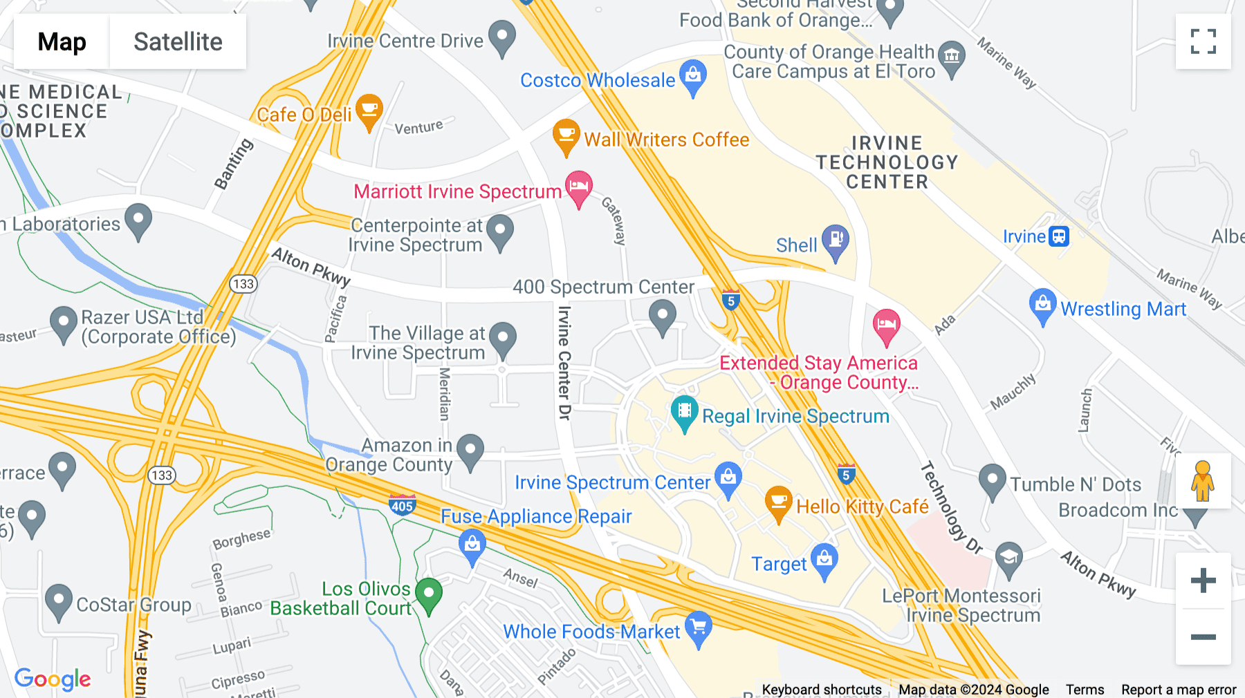 Click for interative map of Suite 400, 300 Spectrum Center Drive, Irvine